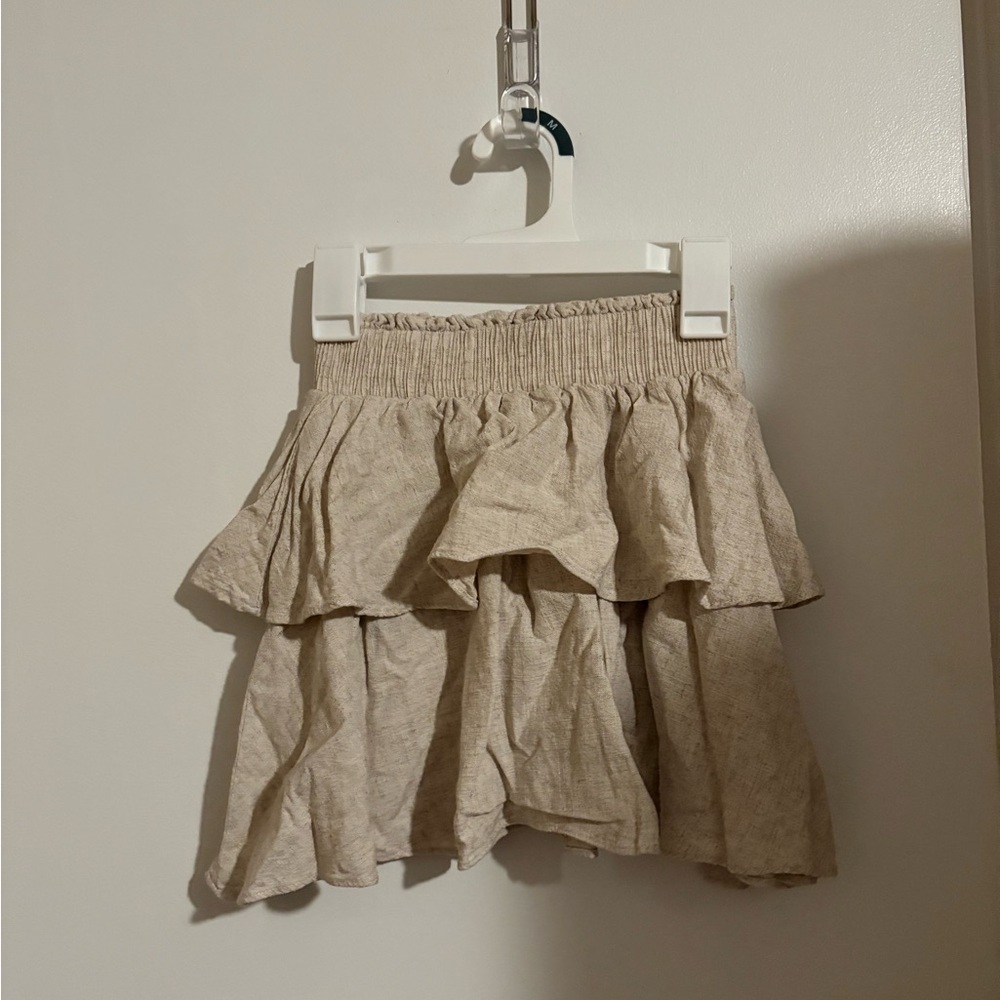 Princess Polly Oatmeal Ruffle Skirt